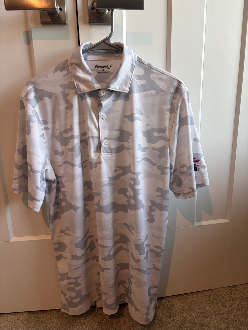 Paragon Performance Men’s Gray Camo Polo